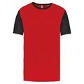 Camiseta bicolor adulto poliéster Sporty Red / Black M