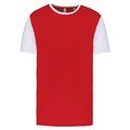 Camiseta bicolor adulto poliéster Sporty Red / White XXL