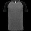 Camiseta bicolor Cuello redondo Grey Heather / Black Heather 3XL