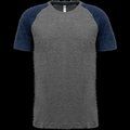 Camiseta bicolor Cuello redondo Grey Heather / Sporty Navy Heather L