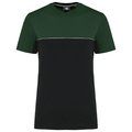 Camiseta bicolor eco Black / Forest Green 5XL