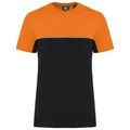 Camiseta bicolor eco Black / Orange XL