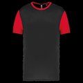 Camiseta bicolor infantil Black / Sporty Red 4/6 ans