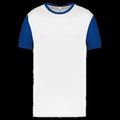 Camiseta bicolor infantil White / Dark Royal Blue 6/8 ans