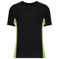 Camiseta bicolor manga corta Black / Lime S