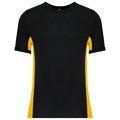 Camiseta bicolor manga corta Black / Yellow L