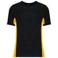 Camiseta bicolor manga corta Black / Yellow XL