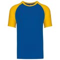 Camiseta bicolor manga corta hombre Azul L