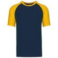 Camiseta bicolor manga corta hombre Azul M