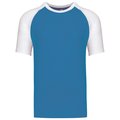 Camiseta bicolor manga corta hombre Azul XXL