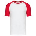 Camiseta bicolor manga corta hombre Blanco M