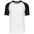 Camiseta bicolor manga corta hombre Blanco XXL