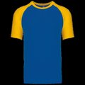 Camiseta bicolor manga corta hombre Royal Blue / Yellow M