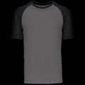 Camiseta bicolor manga corta hombre Slate Grey / Black XL