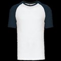 Camiseta bicolor manga corta hombre White / Navy XXL