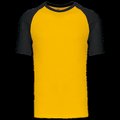 Camiseta bicolor manga corta hombre Yellow / Black M