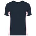 Camiseta bicolor manga corta Navy / Pink L