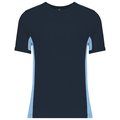 Camiseta bicolor manga corta Navy / Sky Blue L