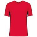 Camiseta bicolor manga corta Red / Black S