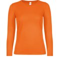 Camiseta clásica manga larga mujer Naranja XS