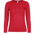 Camiseta clásica manga larga mujer Rojo M