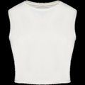 Camiseta crop top sin mangas Washed Ivory S