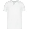 Camiseta cuello 3 botones Blanco 4XL