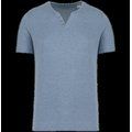 Camiseta cuello 3 botones Cool blue heather XXL