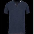 Camiseta cuello 3 botones Navy blue heather XL