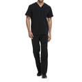 Camiseta cuello pico hombre poliéster Negro XXS