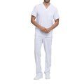 Camiseta cuello pico hombre poliéster White XS