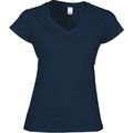 Camiseta cuello de pico para mujer de corte entallado Navy XXL