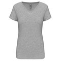 Camiseta cuello de pico mujer Gris M