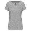 Camiseta cuello de pico mujer Light grey heather M