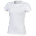 Camiseta cuello redondo mujer algodón Blanco XS