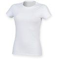 Camiseta cuello redondo mujer algodón White L