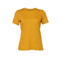 Camiseta cuello redondo mujer holgada Amarillo S