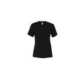 Camiseta cuello redondo mujer holgada Negro XL