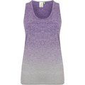 Camiseta degradé sin mangas ceñida Purple / Light Grey Marl S/M