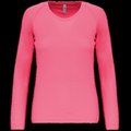 Camiseta de deporte manga larga poliéster Fluorescent  Pink M