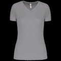 Camiseta de deporte mujer cuello de pico Fine Grey XL