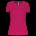 Camiseta de deporte mujer cuello de pico Fuchsia L