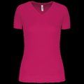 Camiseta de deporte mujer cuello de pico Fuchsia XS