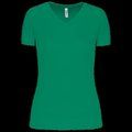 Camiseta de deporte mujer cuello de pico Kelly Green XL