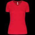 Camiseta de deporte mujer cuello de pico Red XL