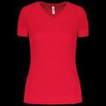 Camiseta de deporte mujer cuello de pico Red XS