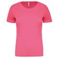 Camiseta de deporte mujer poliéster Fluorescent  Pink L