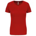 Camiseta de deporte mujer poliéster Rojo XS