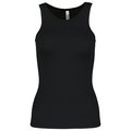 Camiseta de deporte tirantes para chica Negro S