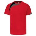 Camiseta deportes manga corta adulto Sporty red/Black/Storm grey XXL